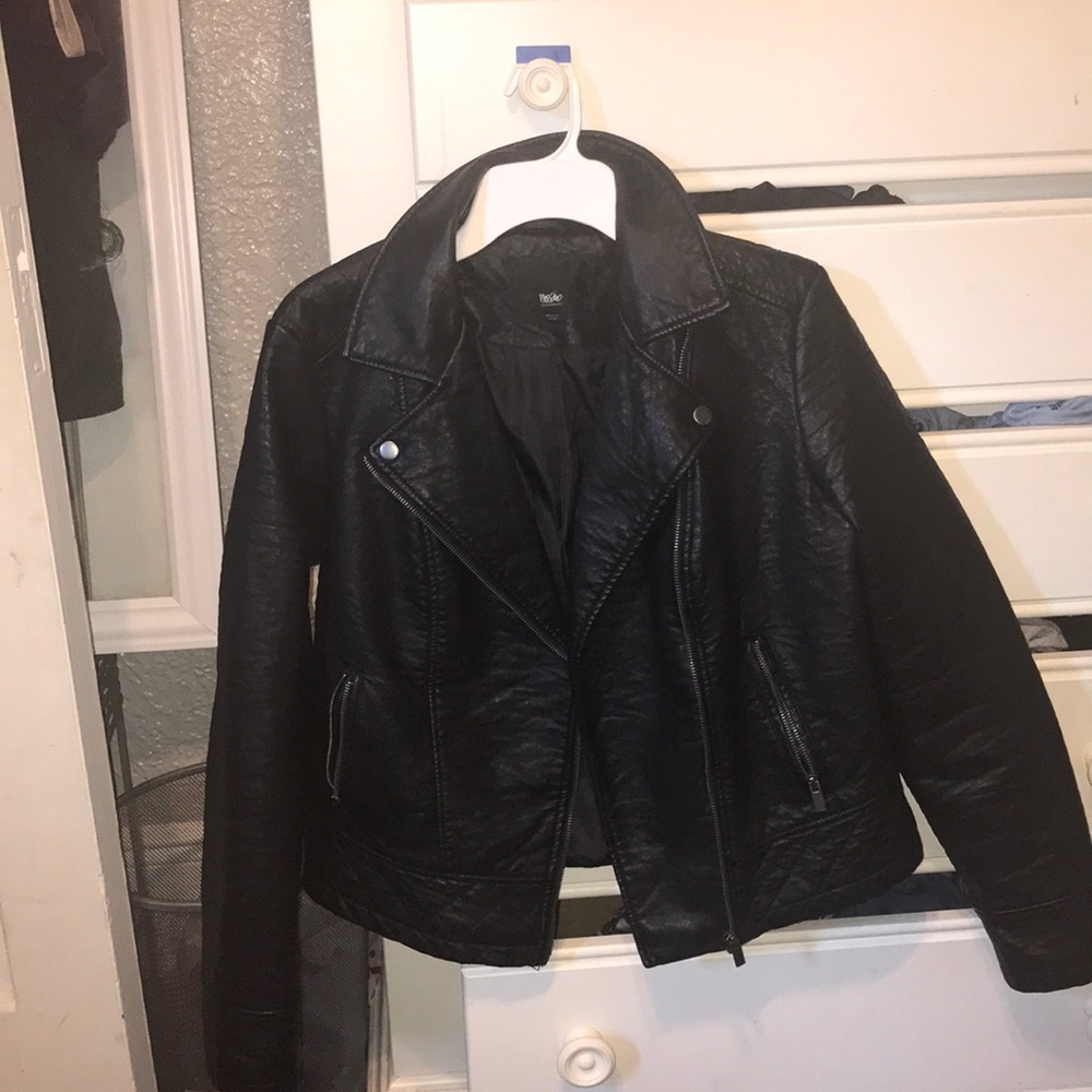 Faux Leather Moto Jacket